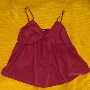 Plus Camisole Burgundy Spaghetti Strap Top 3x - SheIn